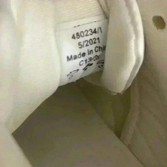 River Island Lace Up Glitter Chunky Style Trainers Sneaker Size 1 White Gold - Picture 14 of 14